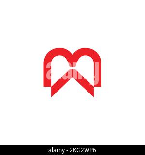 letter m arrow up simple geometric logo design vector Stock Vector
