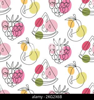 Tropical Fruit Vector Seamless pattern Stock Vector