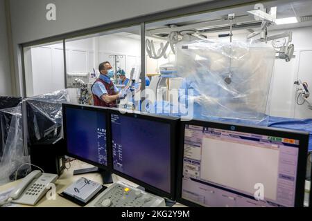 Cardiac surgery at Hotel Dieu de France hospital in Beirut, Lebanon. Stock Photo