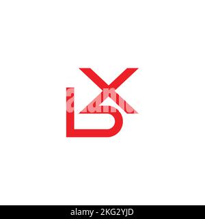 letter bx simple linked logo vector Stock Vector