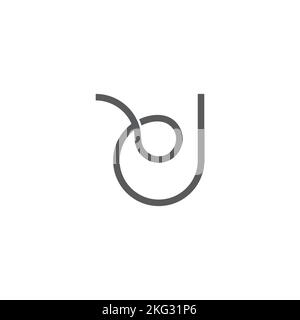 letter ed loop circle motion line logo vector Stock Vector