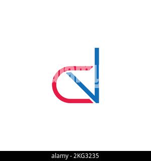 letter cv colorful line geometric logo vector Stock Vector
