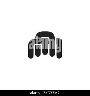 letter mn linked monogram logo vector Stock Vector