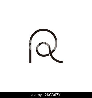 letter r loop spiral motion line logo vector Stock Vector