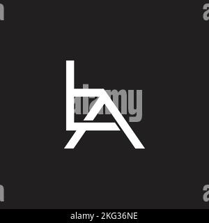 letter ta linked geometric line logo vector Stock Vector