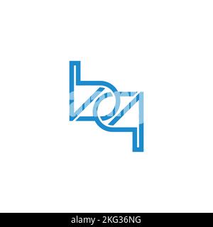 letter bq linked geometric line logo vector Stock Vector