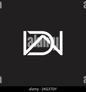 letter dw linked linear logo vector Stock Vector