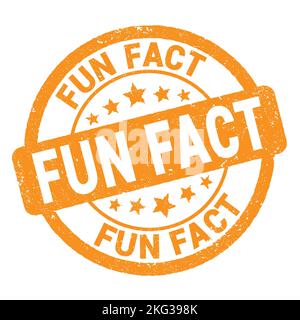 FUN FACT text written on orange grungy stamp sign. Stock Photo