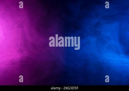Smoke in neon light abstract background Stock Photo