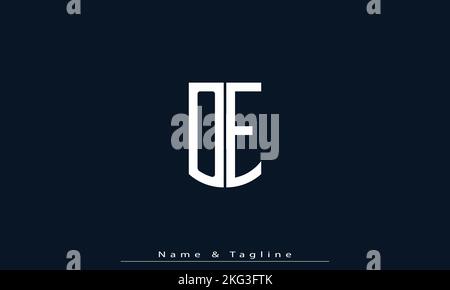 Alphabet letters Initials Monogram logo NE , EN Stock Vector