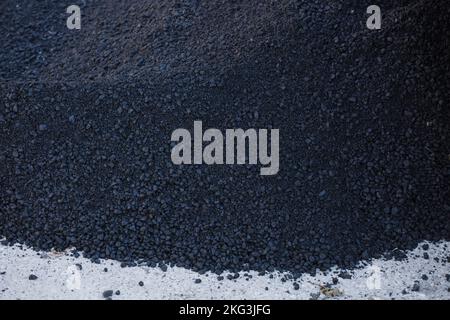fresh asphalt texture bluish black color Stock Photo