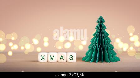Creative and festive Christmas concept. Stock Photo