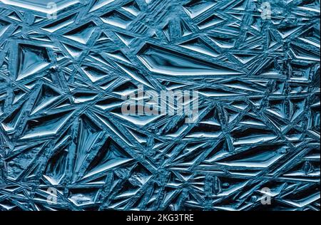 Blue thin ice textures on water, blue color ice textures Stock Photo