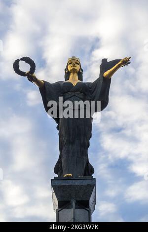 Sofia, Bulgaria - Oct 25, 2022: Statue of Saint Sofia in Sofia, Bulgaria. Stock Photo