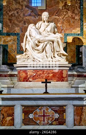 Rome Lazio Italy. Saint Peter's Basilica in Saint Peter's Square. The Pietà by Michelangelo Stock Photo