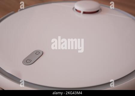 Lviv, Ukraine - November 21, 2022: Xiaomi Mi Robot Vacuum-Mop 2 Pro White Stock Photo