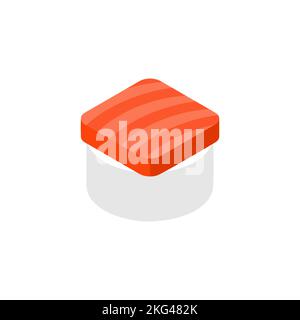 Sushi rolls isolated. Traditional Japanese food. Vector illustration Stock Vector