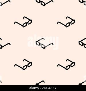 Glasses pattern seamless. spectacles background. Baby fabric texture Stock Vector