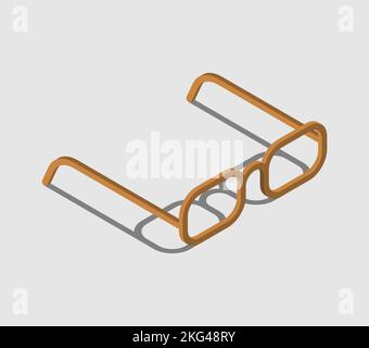 Glasses isometric style isolated. spectacles Vector illustration Stock Vector