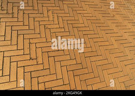 Paving slabs yellow brick. Creative vintage background. Stock Photo