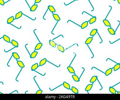Glasses pattern seamless. spectacles background. Baby fabric texture Stock Vector