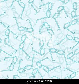 Glasses pattern seamless. spectacles background. Baby fabric texture Stock Vector