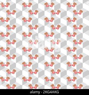 Sheep pattern seamless. sheep pasture background. Baby fabric texture Stock Vector