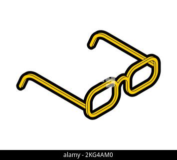 Glasses isometric style isolated. spectacles Vector illustration Stock Vector