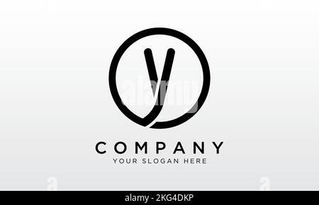 Initial Letter Y Logo With Circle Shape. Modern Unique Creative Y Logo Design Vector Template. Stock Vector