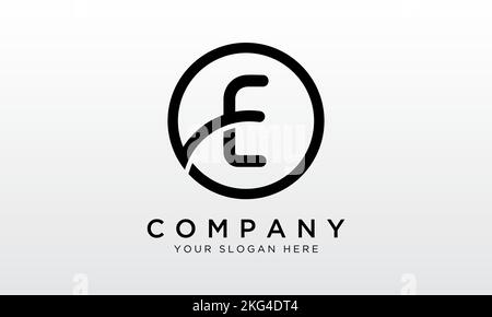 Initial Letter E Logo With Circle Shape. Modern Unique Creative E Logo Design Vector Template. Stock Vector