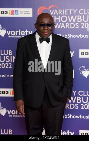 Edward Enninful arrives at the Variety Club Showbusiness Awards at the London Hilton in London. Picture date: Monday November 21, 2022. Stock Photo