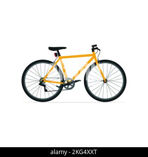 Bicycle isolated on white background, sport and transportation concept Stock Vector