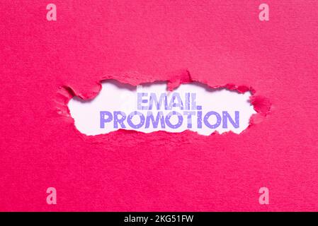 Handwriting text Email Promotion. Conceptual photo commercial broadcast which offers incentives to drive sales Stock Photo
