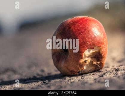 bitten apple Stock Photo