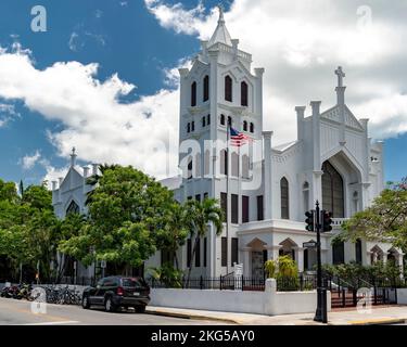 A view of the St. Paul's Episcopal Church in Key West, Florida, United States. Stock Photo