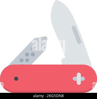 beach and camping icons, swiss knife Stock Vector