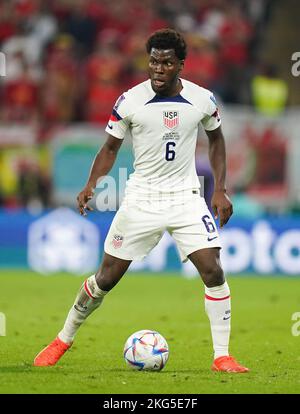 USA's Yunus Musah During The FIFA World Cup Group B Match At The Ahmad ...