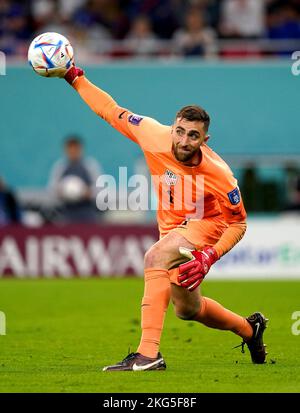 USA goalkeeper Matt Turner during the FIFA World Cup Group B match at the  Al Bayt Stadium in Al Khor, Qatar. Picture date: Friday November 25, 2022  Stock Photo - Alamy