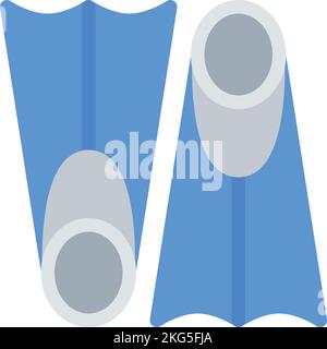beach and camping icons, flippers Stock Vector