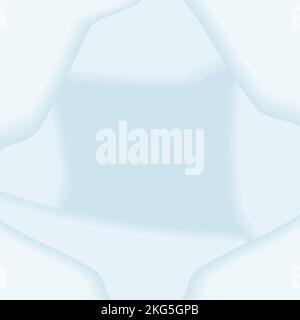 Abstract Frame 3D texture from icy shape in trendy soft blue tint with Copyspace. Backdrop. Layout. Good for an inscription or lettering. Backdrop for web, poster, greeting, brochure, postcard. EPS Stock Vector