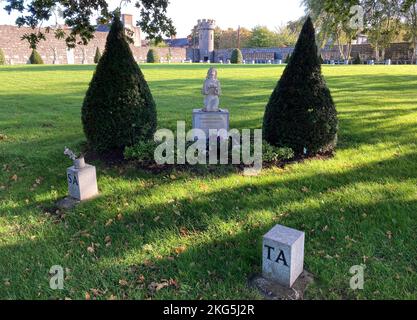 Dublin, Ireland. 5th Oct, 2022. 20221005 - Commemorative markers overlook Angels Corners at Glasnevin Cemetery in Dublin, Ireland, where stillborn and newborn babies are buried. (Credit Image: © Chuck Myers/ZUMA Press Wire) Stock Photo