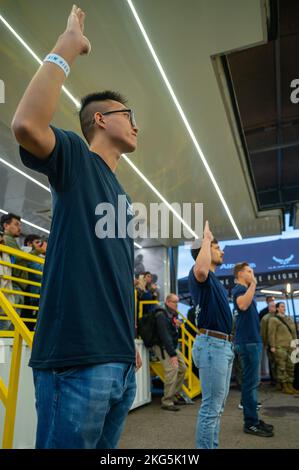 Army Dep Program Members of the Delayed Entry Program are sworn in to the U.S. Air Force ...