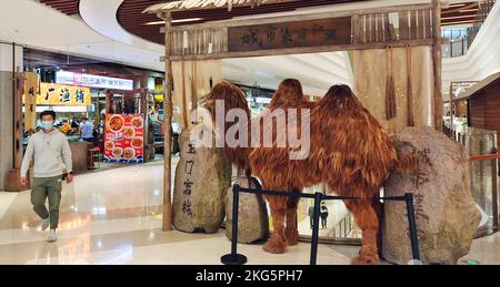 SHANGHAI, CHINA - NOVEMBER 18, 2022 - Photo taken on Nov 18, 2022 shows the reopening of 'Jianghu -- City Market', an online food street themed on cla Stock Photo