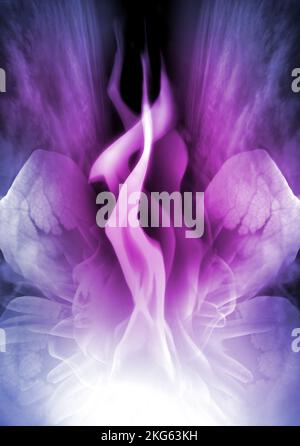 Poster/Wallpaper 'The Violet Flame of Saint Germain' - Divine Energy - Transformation Stock Photo