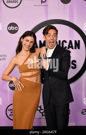 Kelsey Kreppel, Cody Ko attend the 2022 American Music Awards at