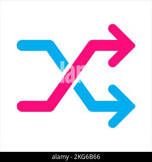 Redirect icon vector change direction symbol for graphic design, logo, website, social media, mobile app, ui illustration Stock Vector