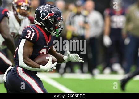 Houston Texans Running Back Dameon Pierce (31) Lines Up Against The ...