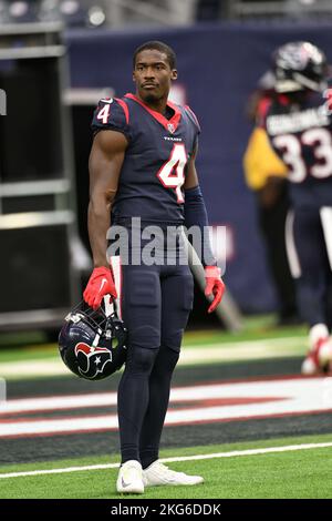 Houston Texans wide receiver Phillip Dorsett (4) during pregame warmups  before an NFL football game against the Tennessee Titans on Sunday, October  30, 2022, in Houston. (AP Photo/Matt Patterson Stock Photo - Alamy