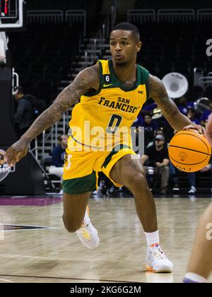 Kansas City, Missouri, USA. 21st Nov, 2022. Pictured is San Francisco Dons guard Khalil Shabazz #0. (Credit Image: © Serena S.Y. Hsu/ZUMA Press Wire) Stock Photo