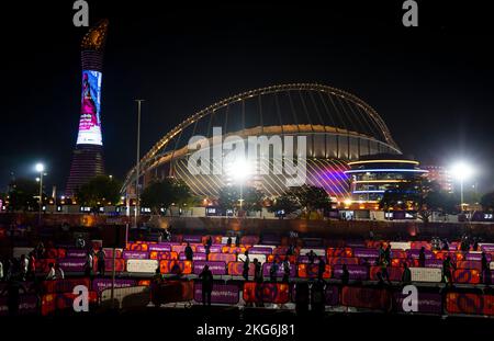 Doha, Qatar. 21st Nov, 2022.  Khalifa International Stadium (Al-Rayyan (Baaya))  England - Iran World Cup 2022 in Qatar 21.11.2022 Credit: Moritz Müll Stock Photo